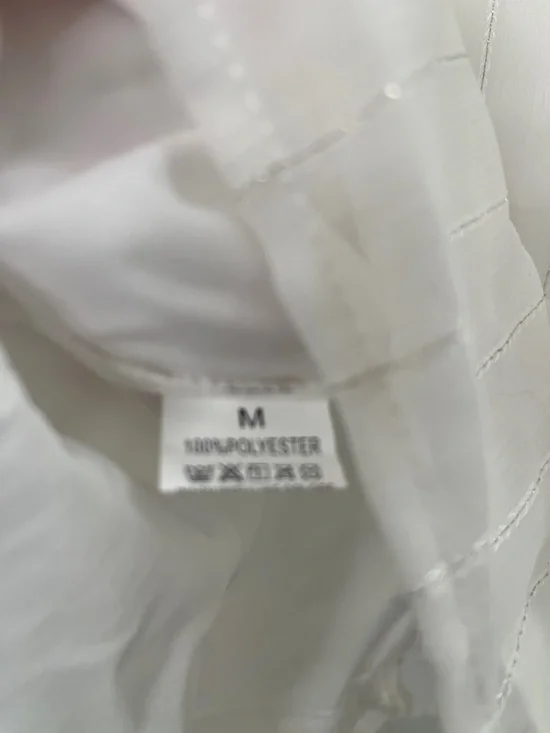 White Ruffled Button-Front Cami Top - Picture 4 of 4